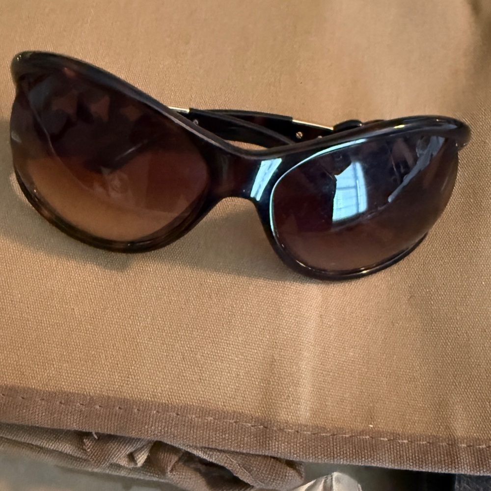 Jimmy Choo Dark Brown Gradient Oversized Sunglasses